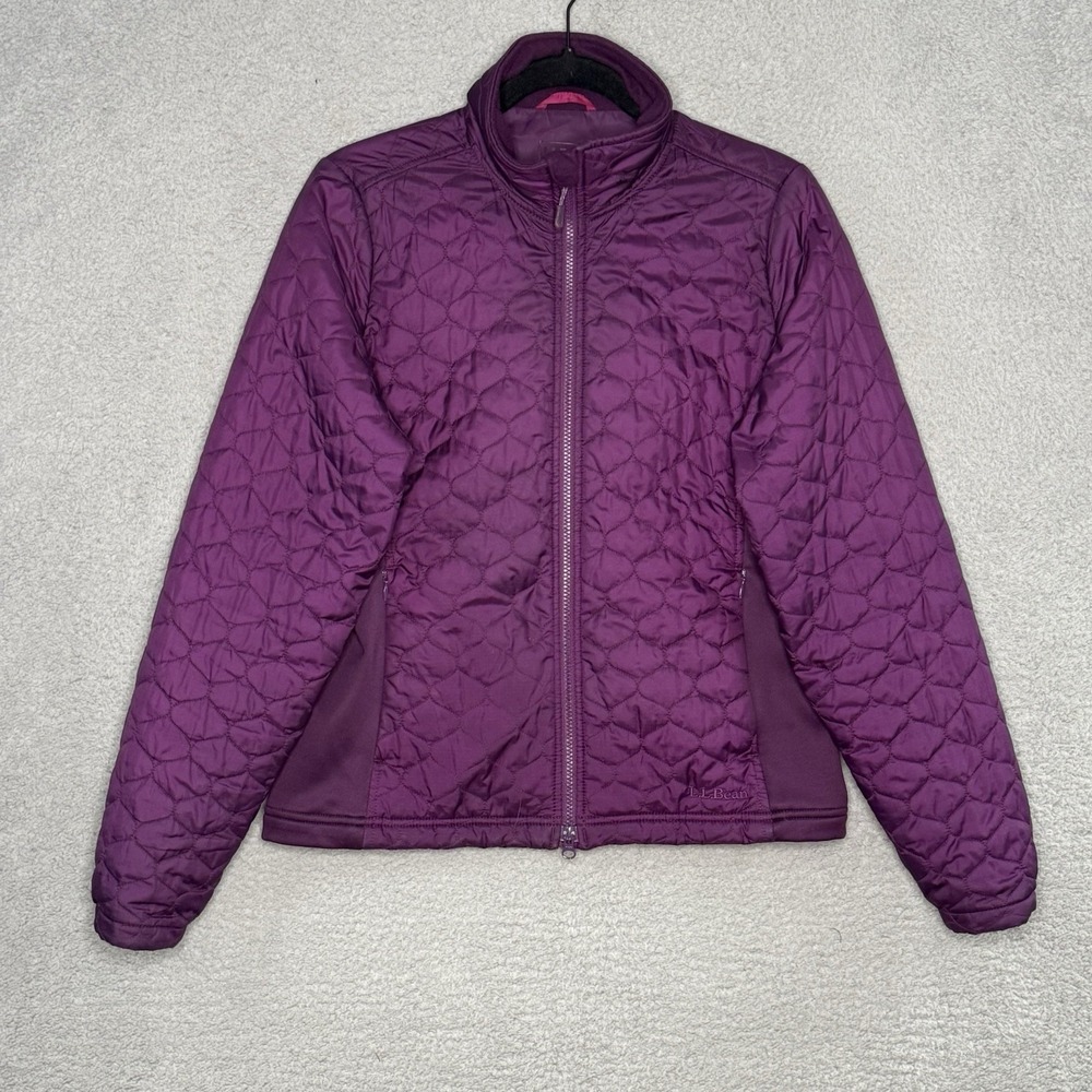 LL Bean Women's Quilted Puffer Jacket‎ S Red Thinsulate Insulation Lightweight
